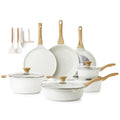 Ceramic Nonstick Pots and Pans Set, 23Pcs Healthy Non Stick Cookware